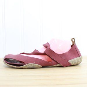 Wildling Red Suede Feather Slip On Barefoot Flat Sandals Unisex Size EU 46